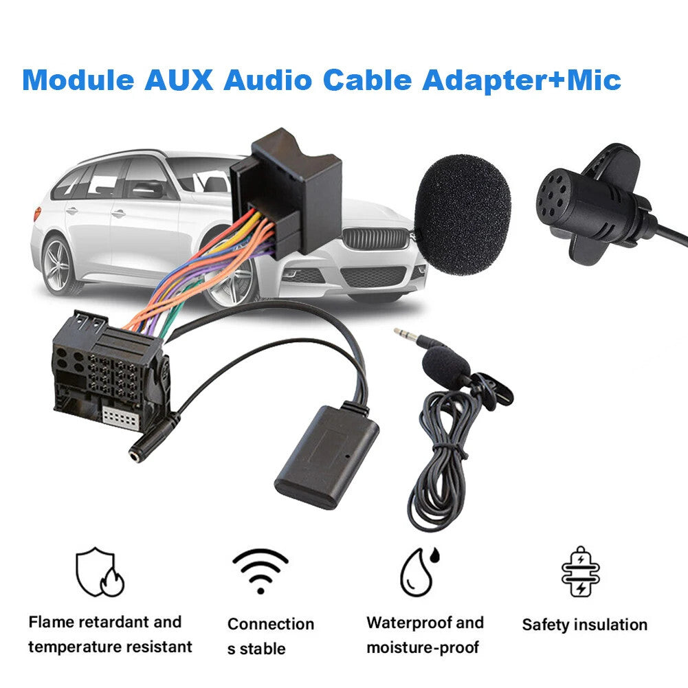 Car Radio Stereo Harness Adapter AUX Stereo Bluetooth for Benz W251 W221 R230