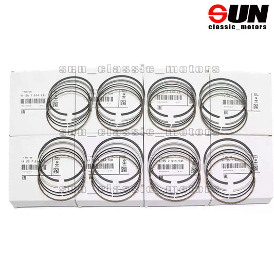 8 piston rings suitable for E53, E60, E65, N62B44, 545i, 645i, 745i, X5 4.4L 11257514931-