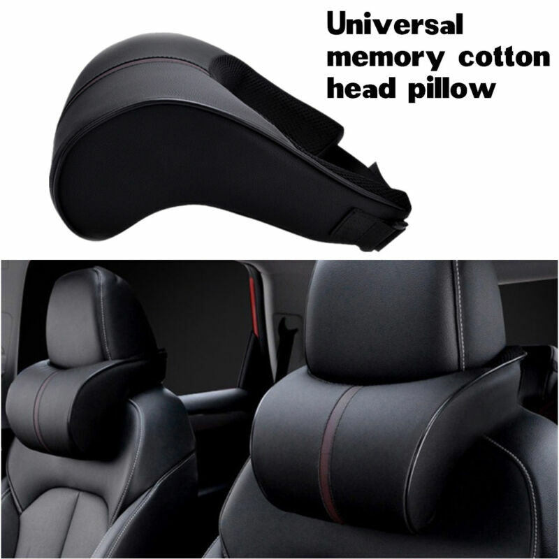 Car Front for Seat Black Ergonomic Memory Cotton Neck Rest Cushion Headrest Pillow