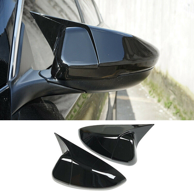 for Honda Accord 2018-2022 Glossy Black OX Horn Side Rearview Mirror Cover trim