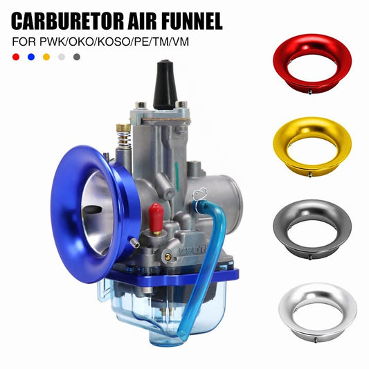 Motorbike 50mm Carburetor Velocity Stacks Air Filter Cup Funnel Trumpet CNC Q