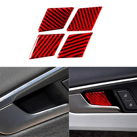 Red Carbon Fiber Driver Side Air Vent Trim For Outlander 2014-2016 v