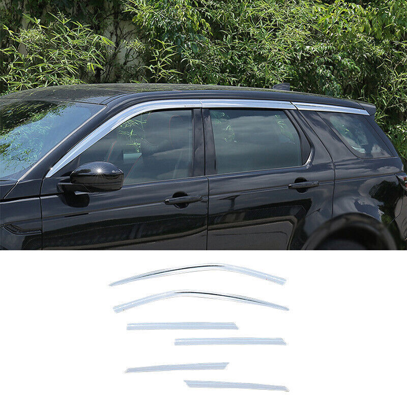 For Discovery Sport 2015-2024 Chrome Window Visors Sun Rain Guard Vent Deflector