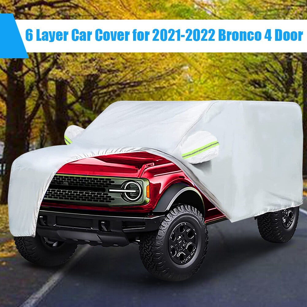 Full Car Cover for Ford Bronco 2021 2022 4 Doors Waterproof UV-Proof Outdoor