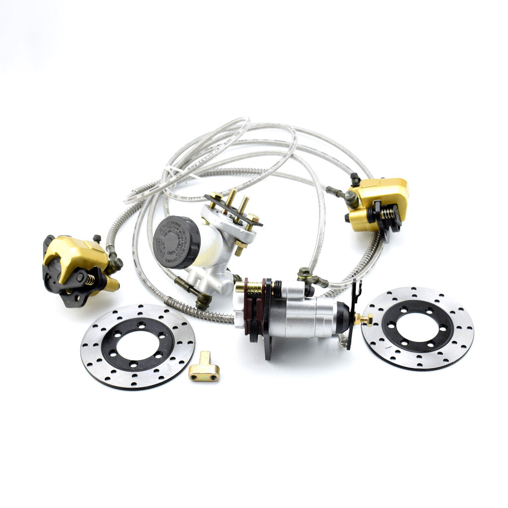 Hydraulic Disc Brake Calipers Pad System 100cc 250cc Quad Dirt Bike Dune Buggy