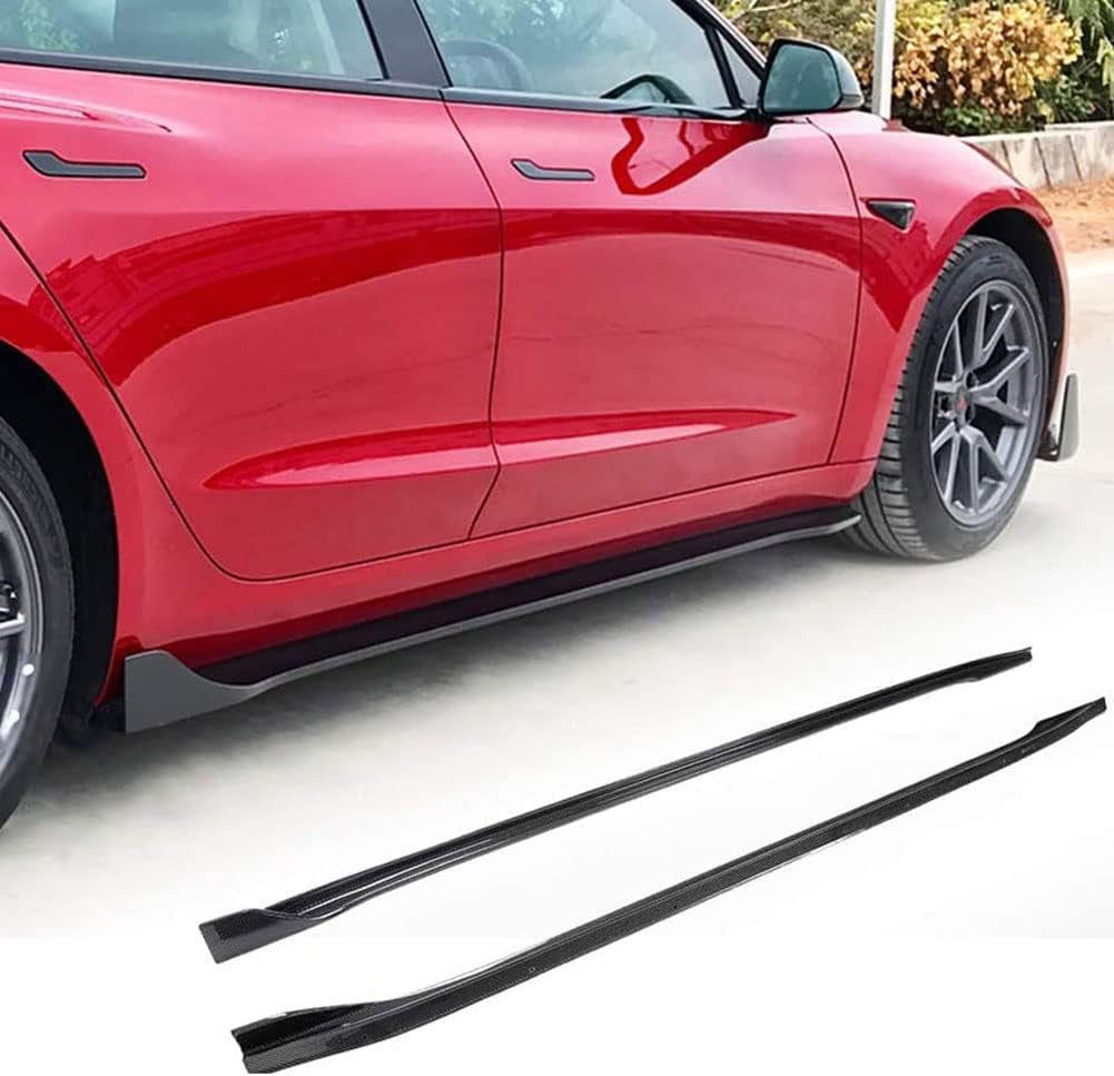 Real Carbon Fiber Side Skirt+Front Rear Bumper for 18-23 for Tesla Model 3 Body Kit