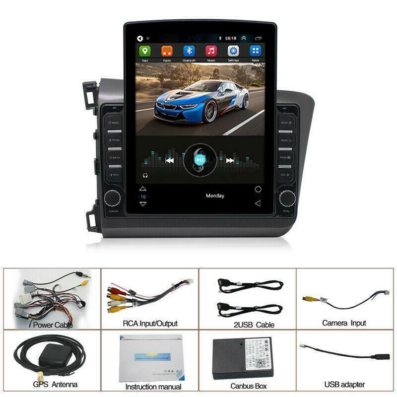 9.7 Android 10.1 Stereo Radio GPS Navigation Kit for Honda for Civic 12-15 Left Cab