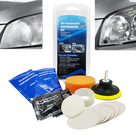 Car Headlight Lens Restoration Kit Restorer System Professional Polishing Tool