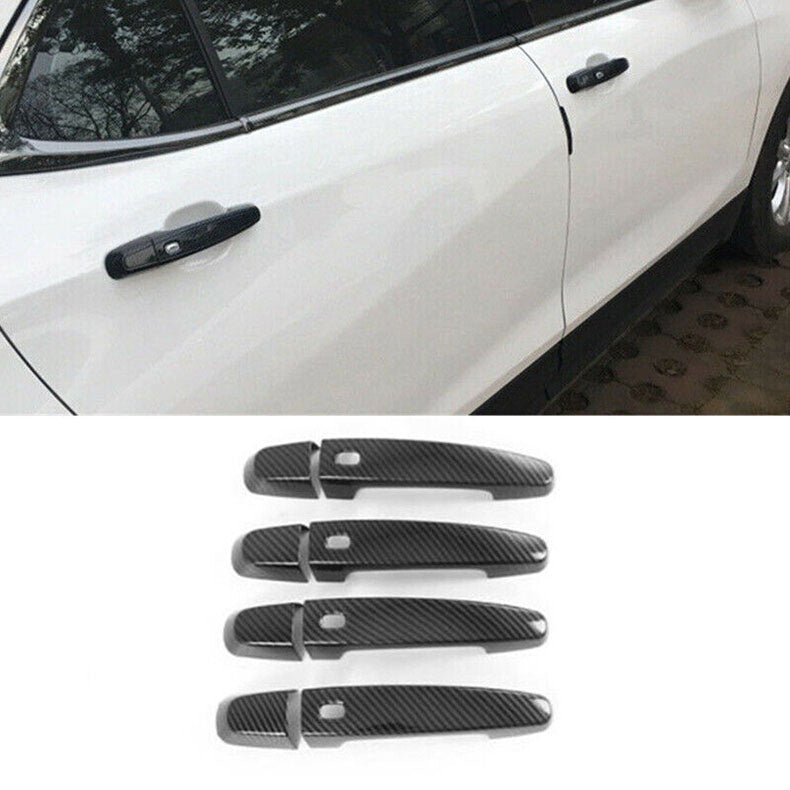 for Chevy Blazer 2019-2022 Carbon Fiber Exterior Side Door Handle Cover Trim 8X