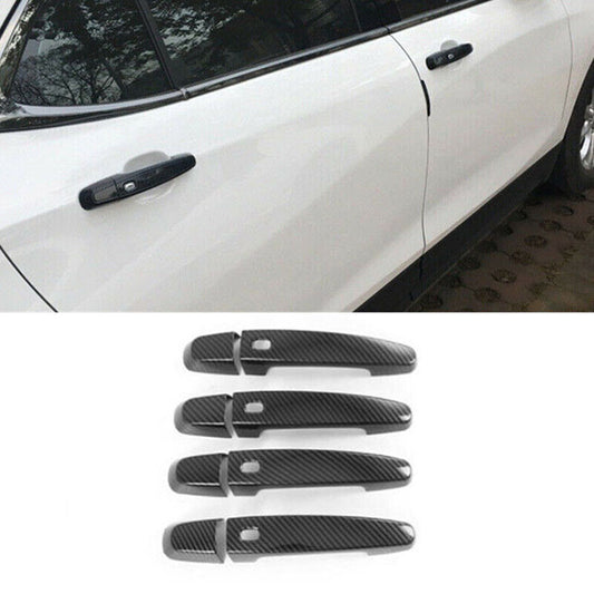 for Chevy Blazer 2019-2022 Carbon Fiber Exterior Side Door Handle Cover Trim 8X