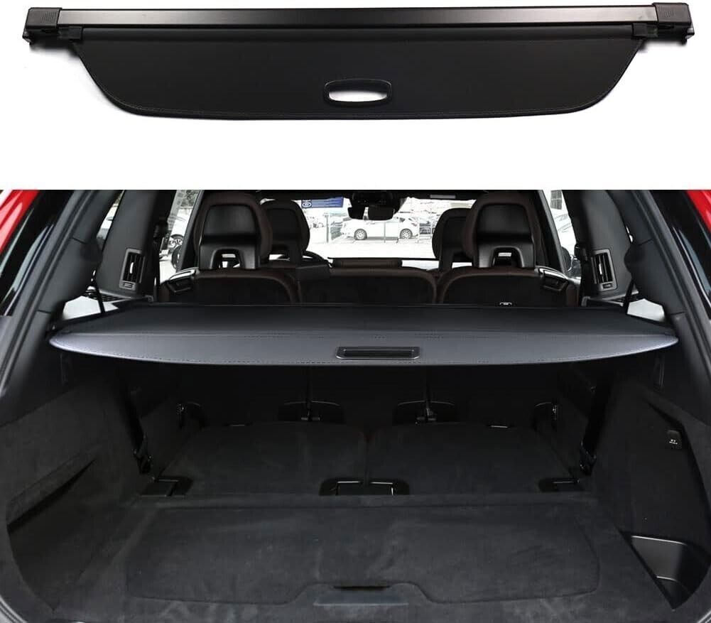 Black Car Trunk Cargo Cover Security Shield Shade Decor for Volvo XC90 2017-2023 n