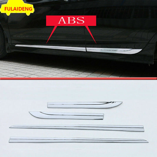 4X Chrome Car Side Door Body Molding Panel Cover Trim for Honda Accord 2014-2017