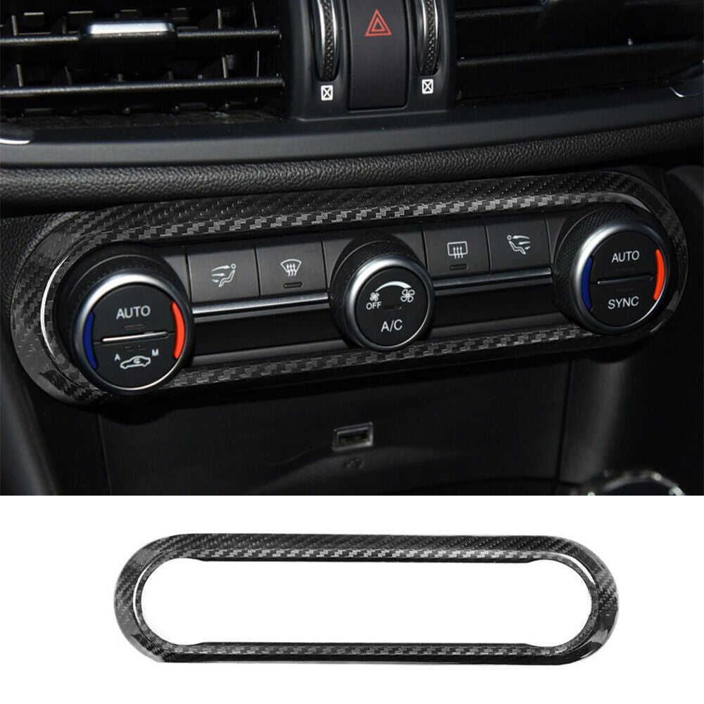 Real Carbon Fiber Air Condition Switch Cover for Alfa Romeo Giulia for Stelvio 2017+ n
