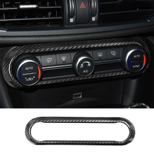 Real Carbon Fiber Air Condition Switch Cover for Alfa Romeo Giulia for Stelvio 2017+ n