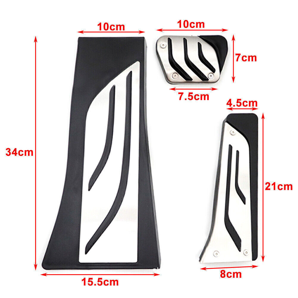 Foot Gas Brake Pedal Cover Set LHD for BMW X5 E70 F15 2008-19X6 E71 F16 2008-19