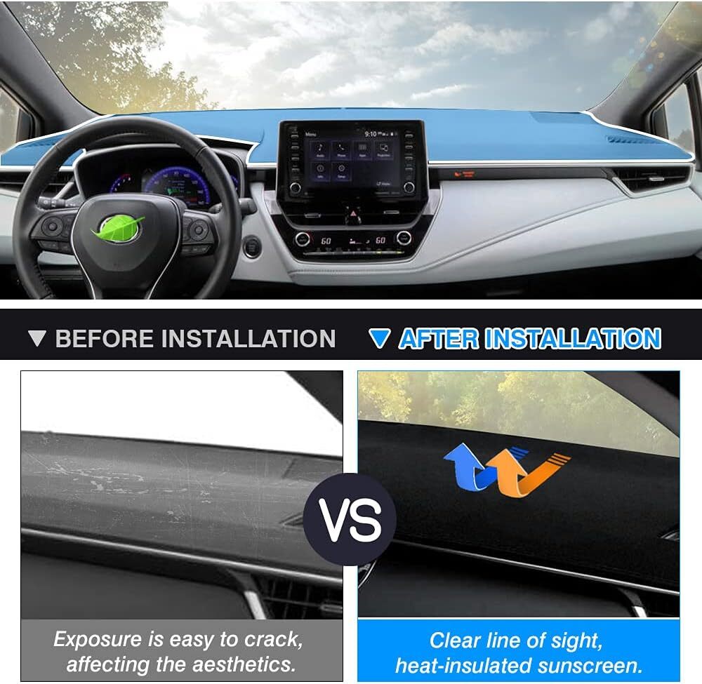 Anti-glare dashboard cover/mat accessory for 2019-2024 for Corolla . n