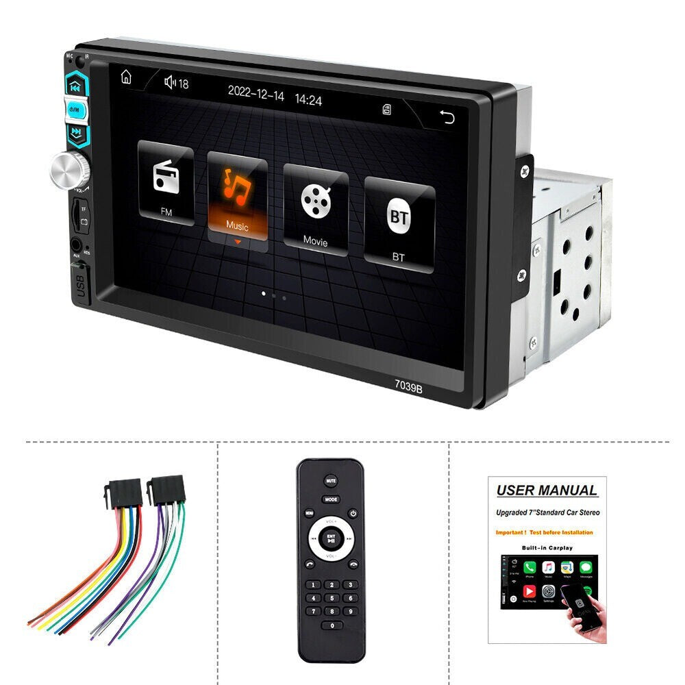 Touch Screen Car Radio Bluetooth Stereo FM Player For Carplay Android Auto New n