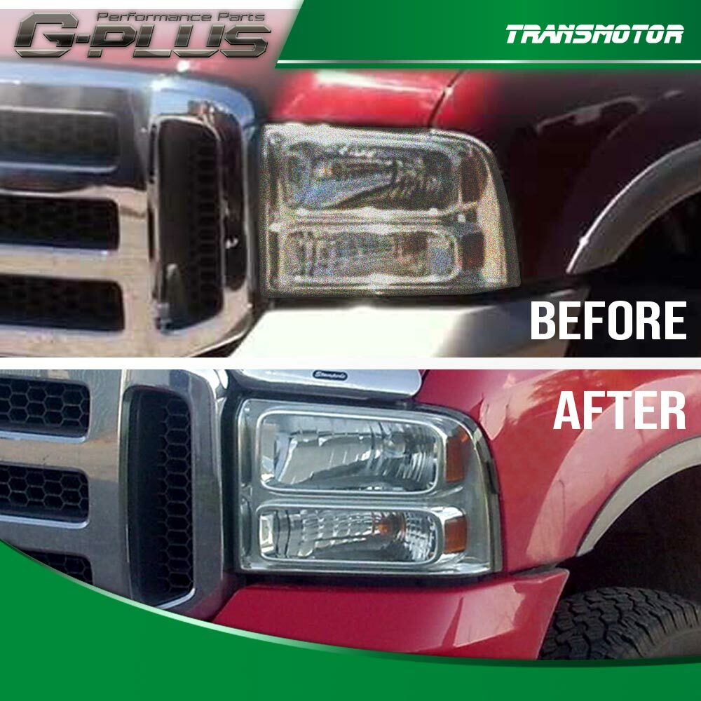 Suitable for 05-07 for F250 F350 F450 Overload Headlight Replacement Lens Smoke - v