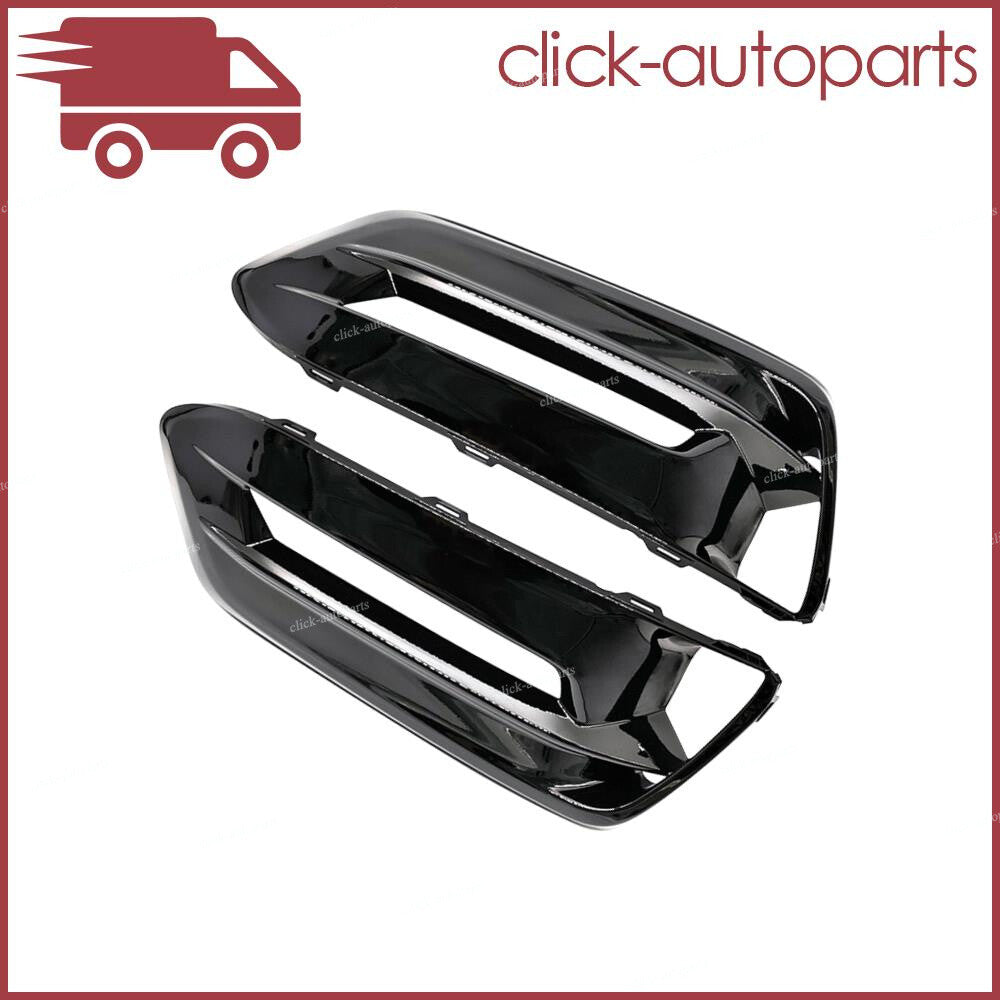 2pcs Bright black Bumper Bezels Fog Light Cover for Honda for Accord 2018-20 RH+LH Q