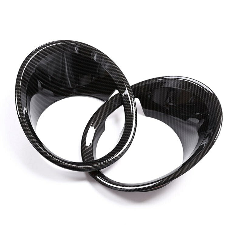 2pcs Carbon Fiber Front Fog Light Lamp Cover Trim for BMW X1 F48 2016-2019