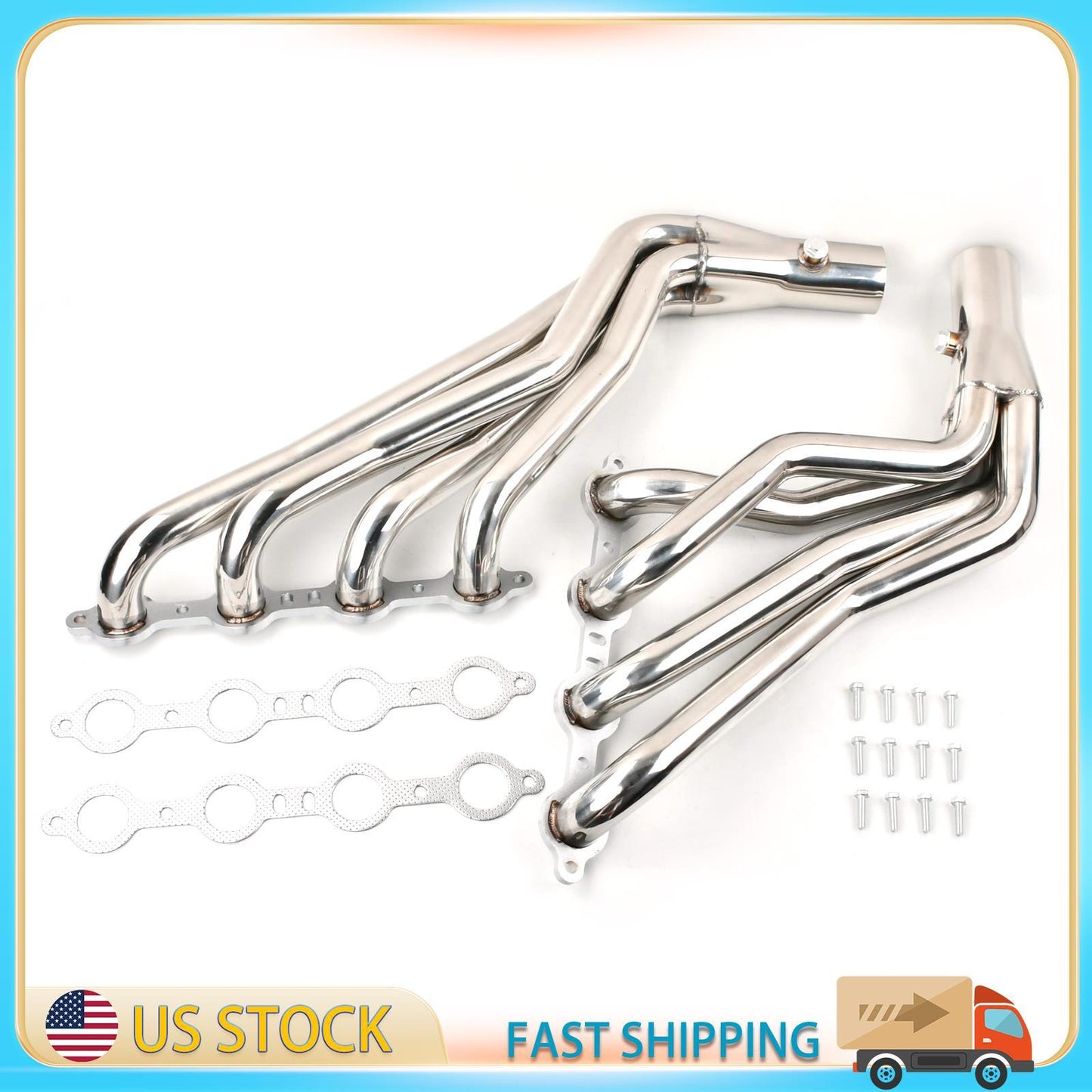 Long Tube Headers 1-3/4 For SIlverado for Sierra 2wd 4wd 4.8L 5.3L 6.0L 1999-2006