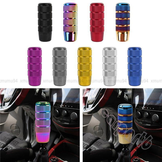 Universal JDM Black Aluminum Manual Gear Stick Shift Knob Shifter Lever Heads Q