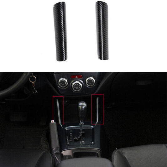 for Subaru Forester 2009-2013 Console Gear Shift Both Side Trim ABS Carbon 2PC