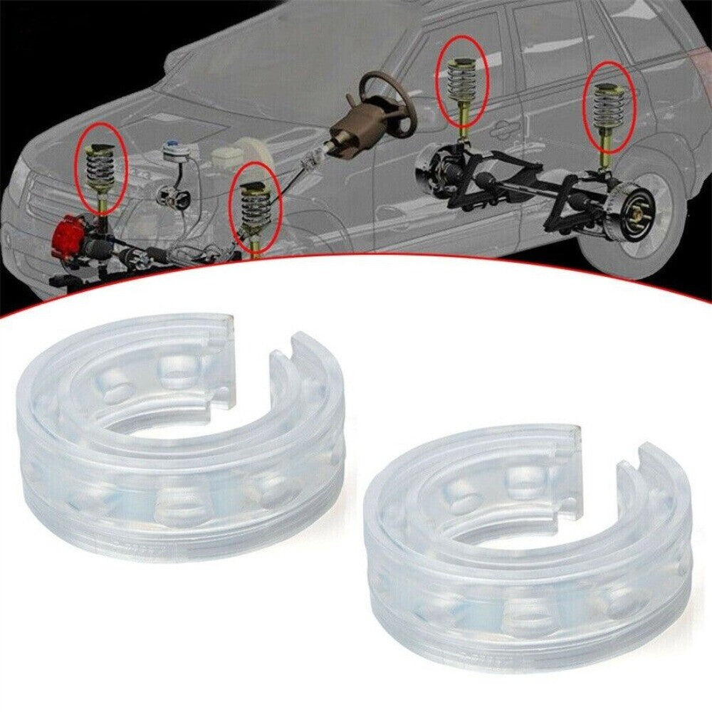 Car Modified Shock Absorber Coil Spring Power Cushion Buffer White Rubber Type-B n