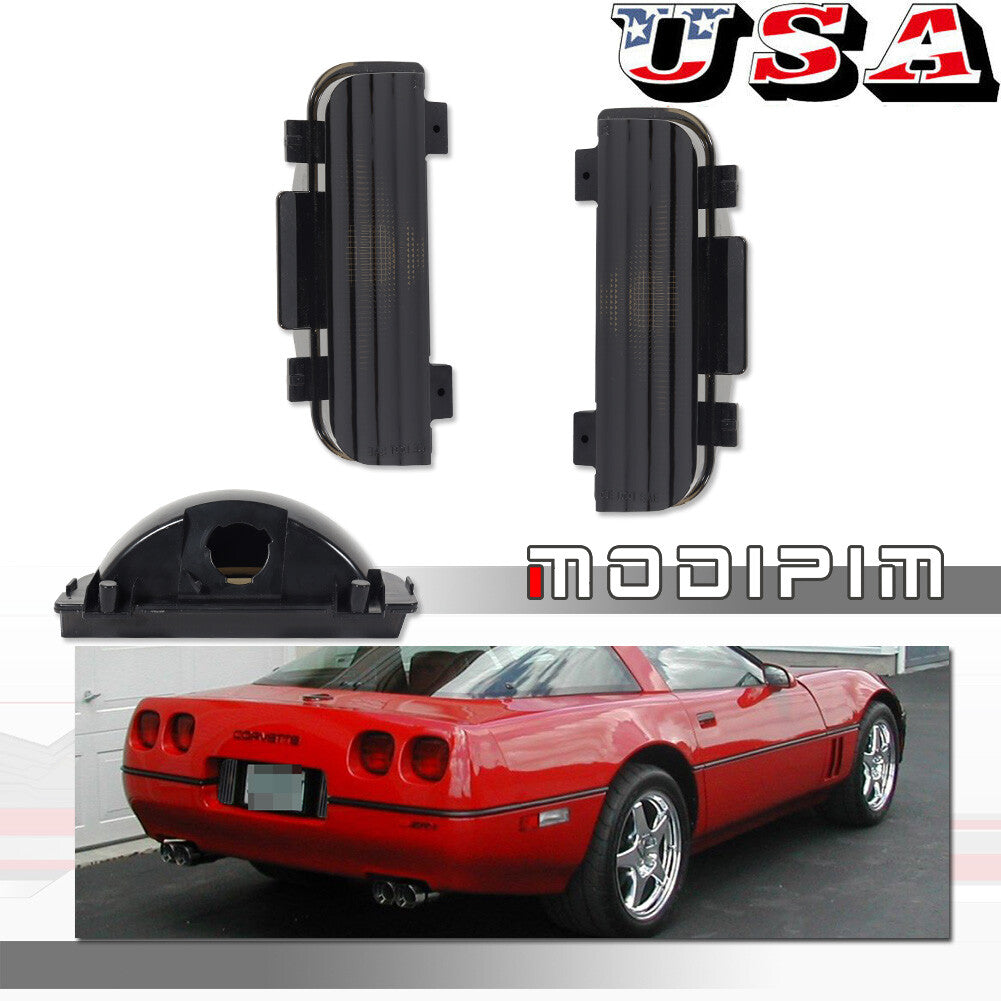 Smoke tailgate rear reverse backup light LH+RH side for 84-90 for Corvette C4- v