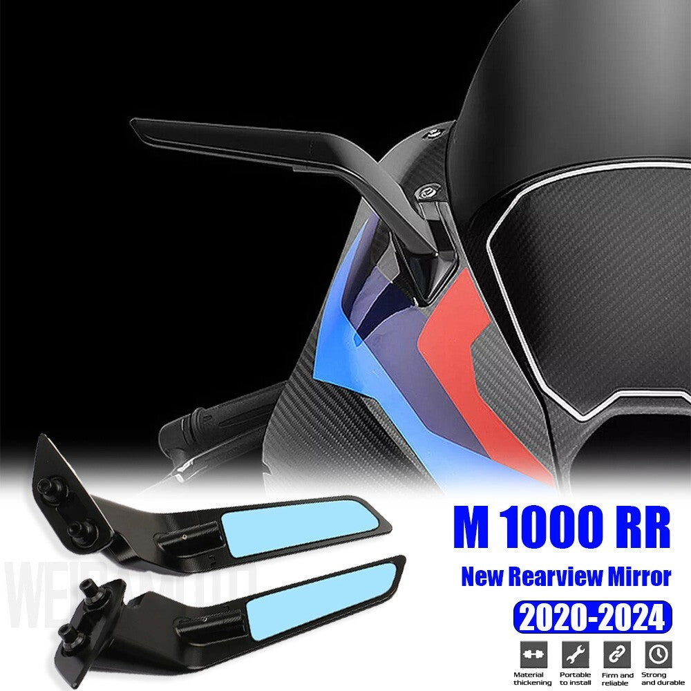 for BMW M1000RR 2020 - 2024 Rearview Mirrors Adjustable Rotating Wind Wing