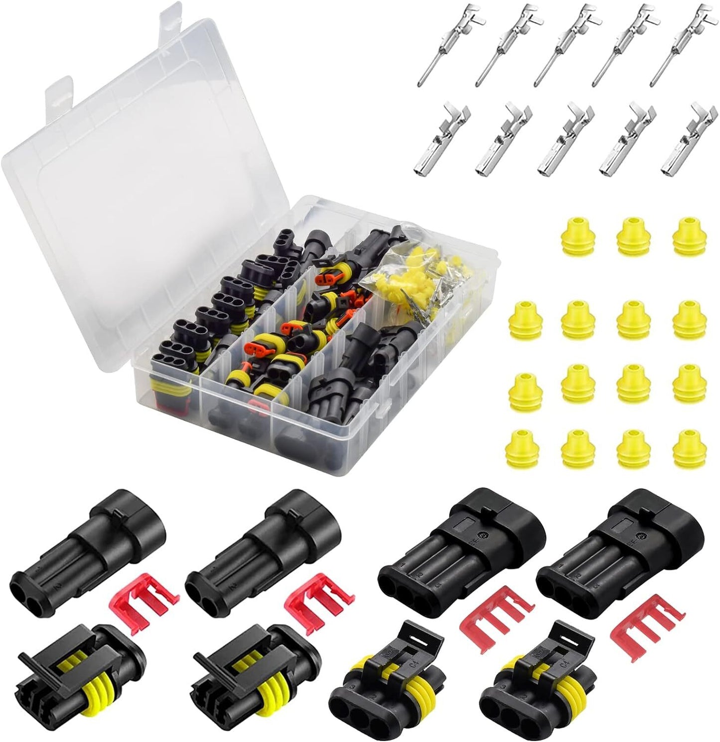 20-Piece Set of 2 & 3-Pin Connector Plugs Waterproof Wires for Automotive Spark Plugs - n