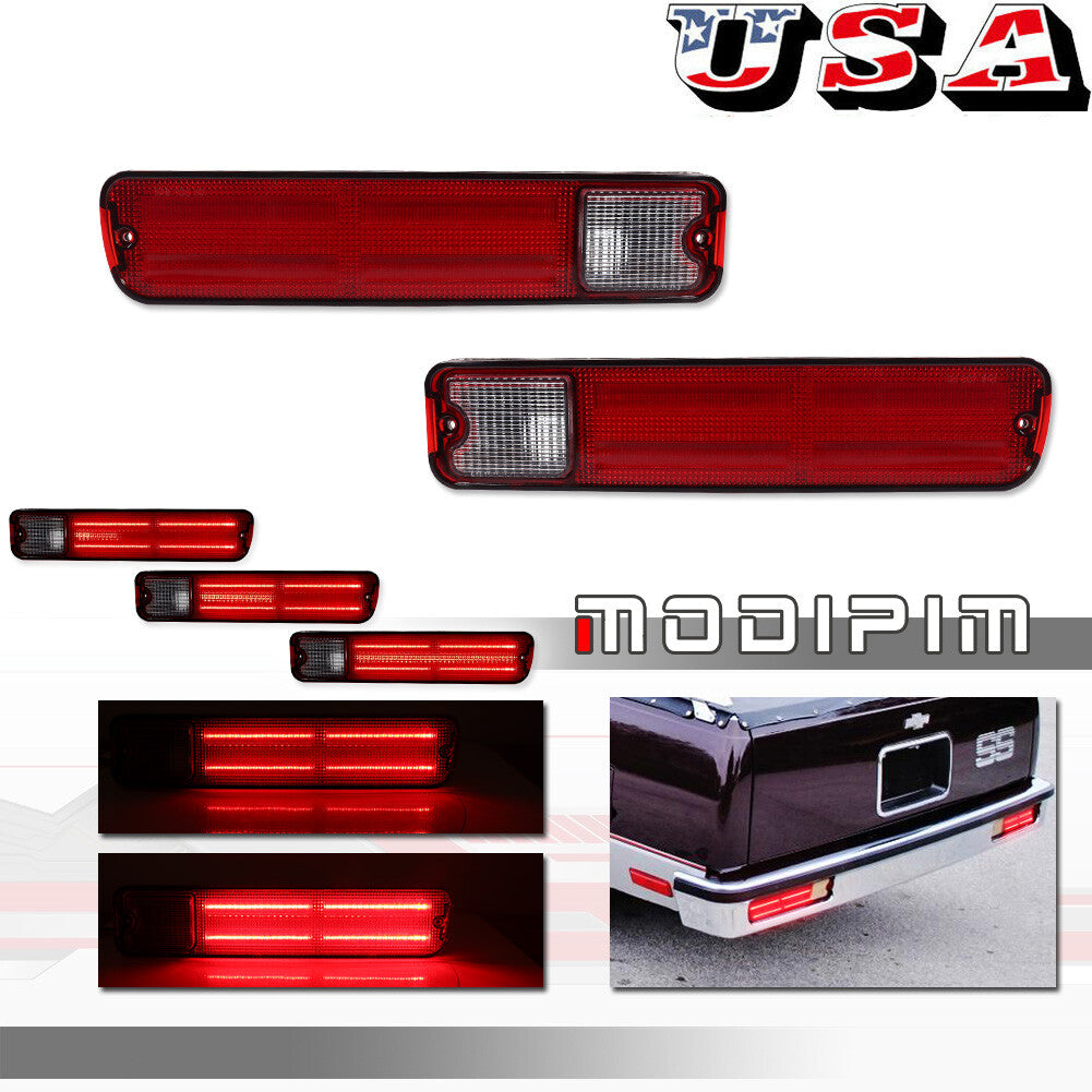 The red rear taillight set is suitable for the 1979-1987 El Camino Malibu for GMC Caballero- v