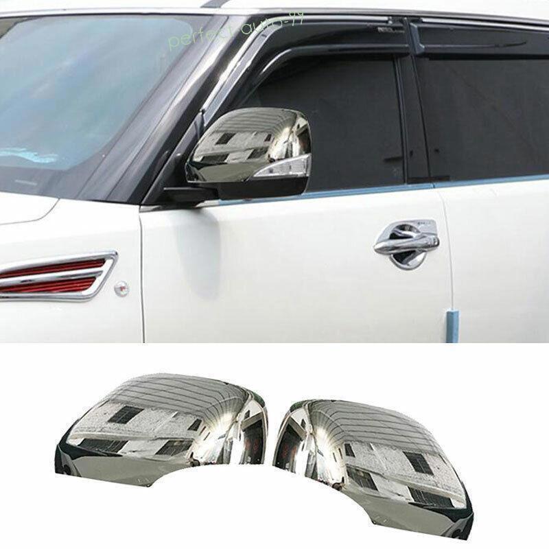 for Nissan Armada Patrol Y62 2018-2024 Chrome Rear View Mirror Cap Cover Trim 2X