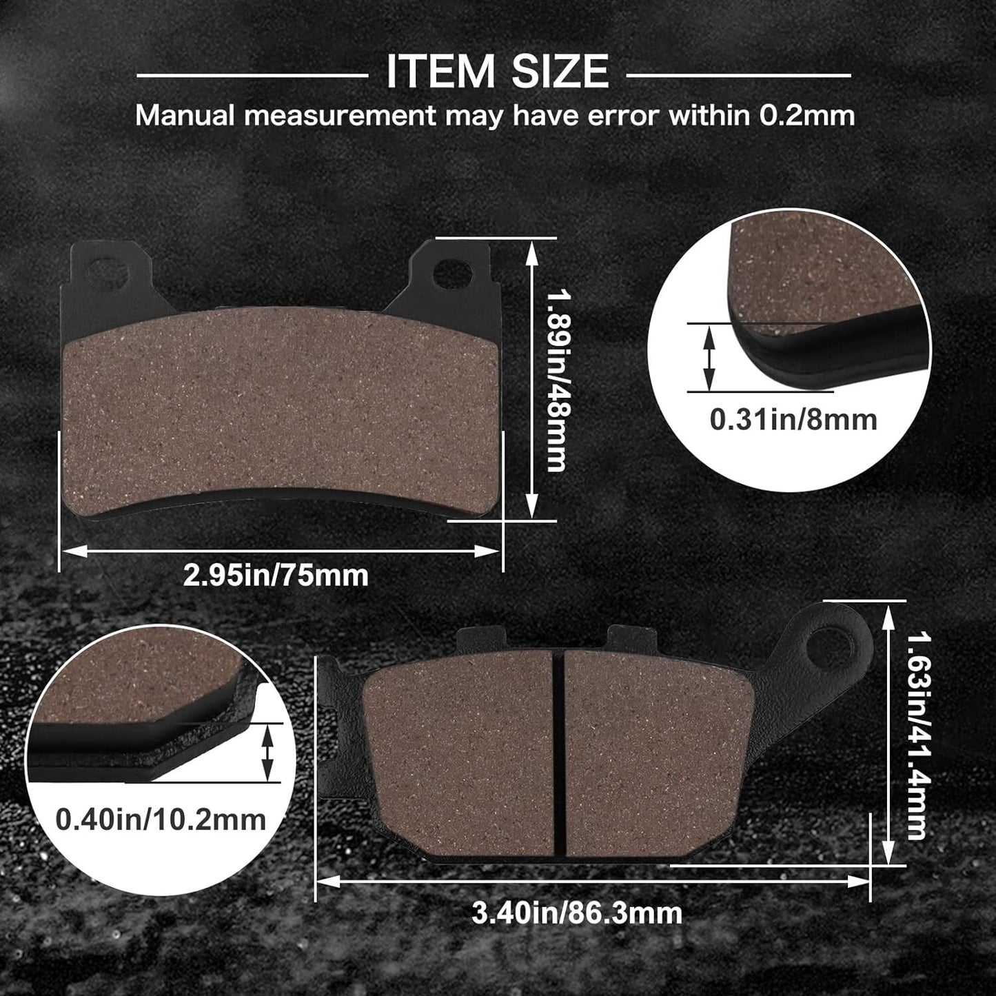 Brake Pads Front and Rear Compatible with for Honda CBR600RR CBR 600RR 2003-2006