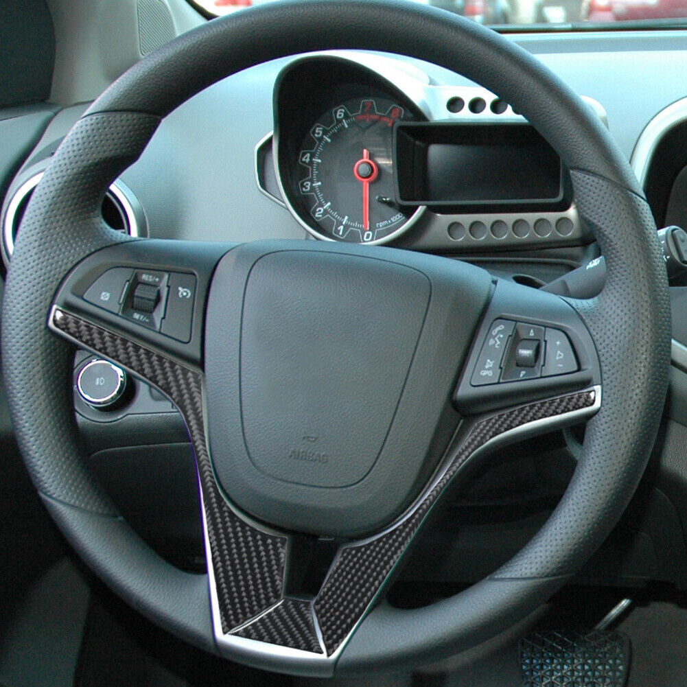 1X Suitable for 2012-2016 Sonic Carbon Fiber Steering Wheel Accent Cover - n