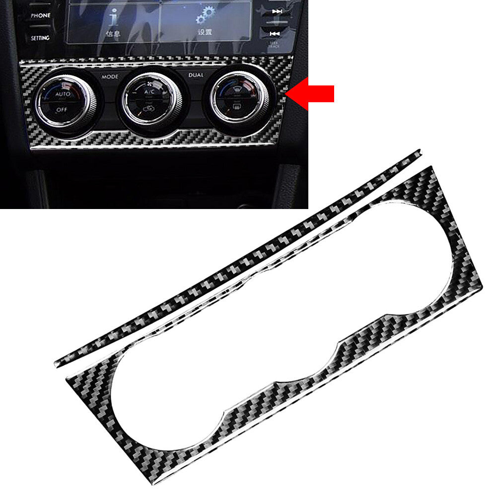 Carbon Fiber Air Conditioner Switch Knob Cover Trim for Subaru WRX 2015-2021