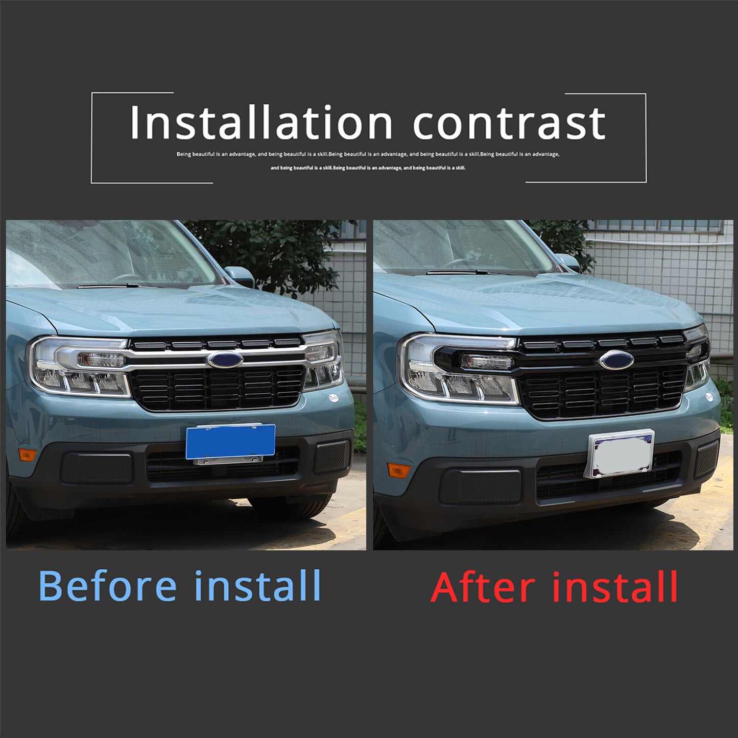 Smoked Black Front Signal Lamp Cover Trim for 2007 - 2014 for FJ Cruiser- v