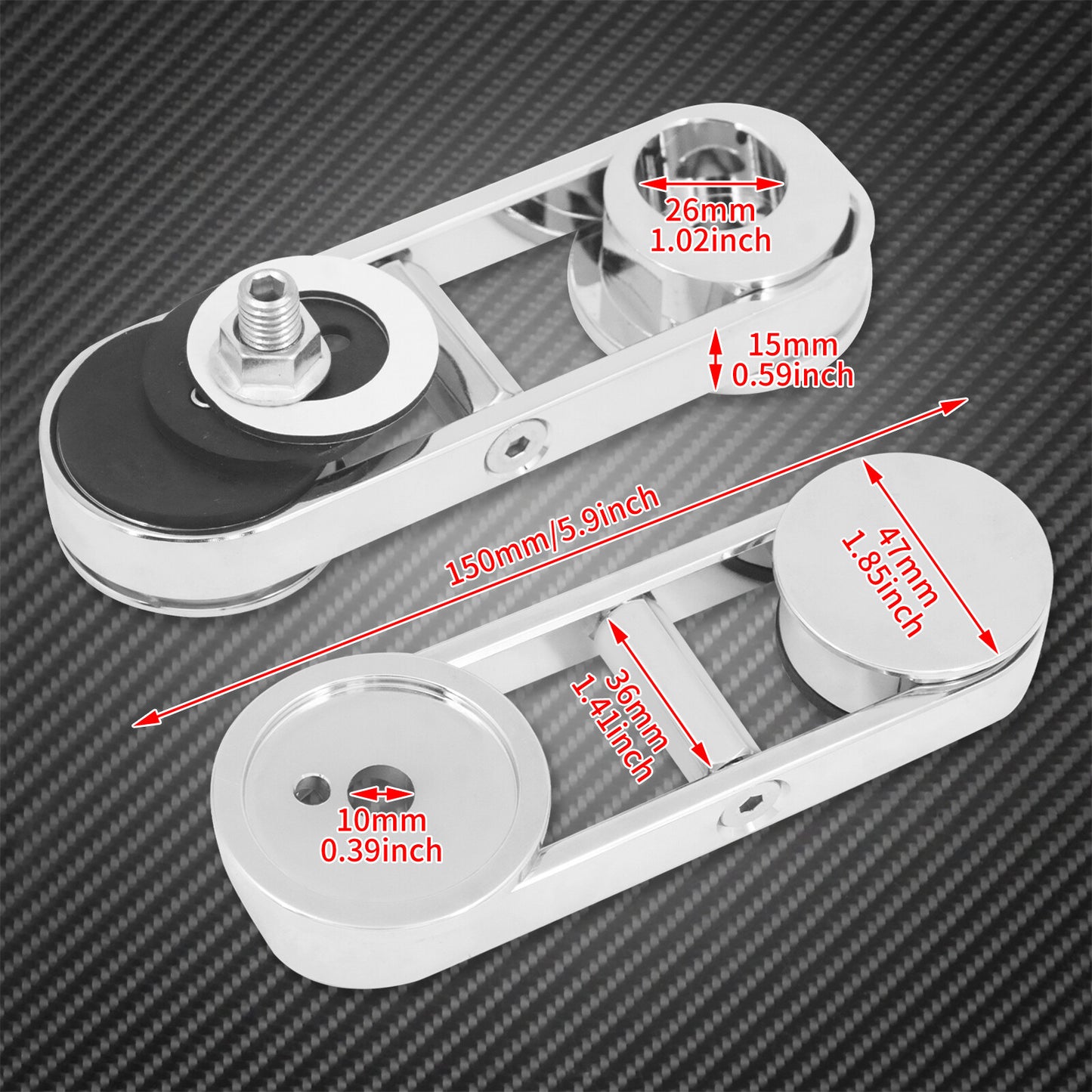 180¡ã Adjustable Drop Mirror Mount Chrome Fit for Harley Street Glide 2014-2022