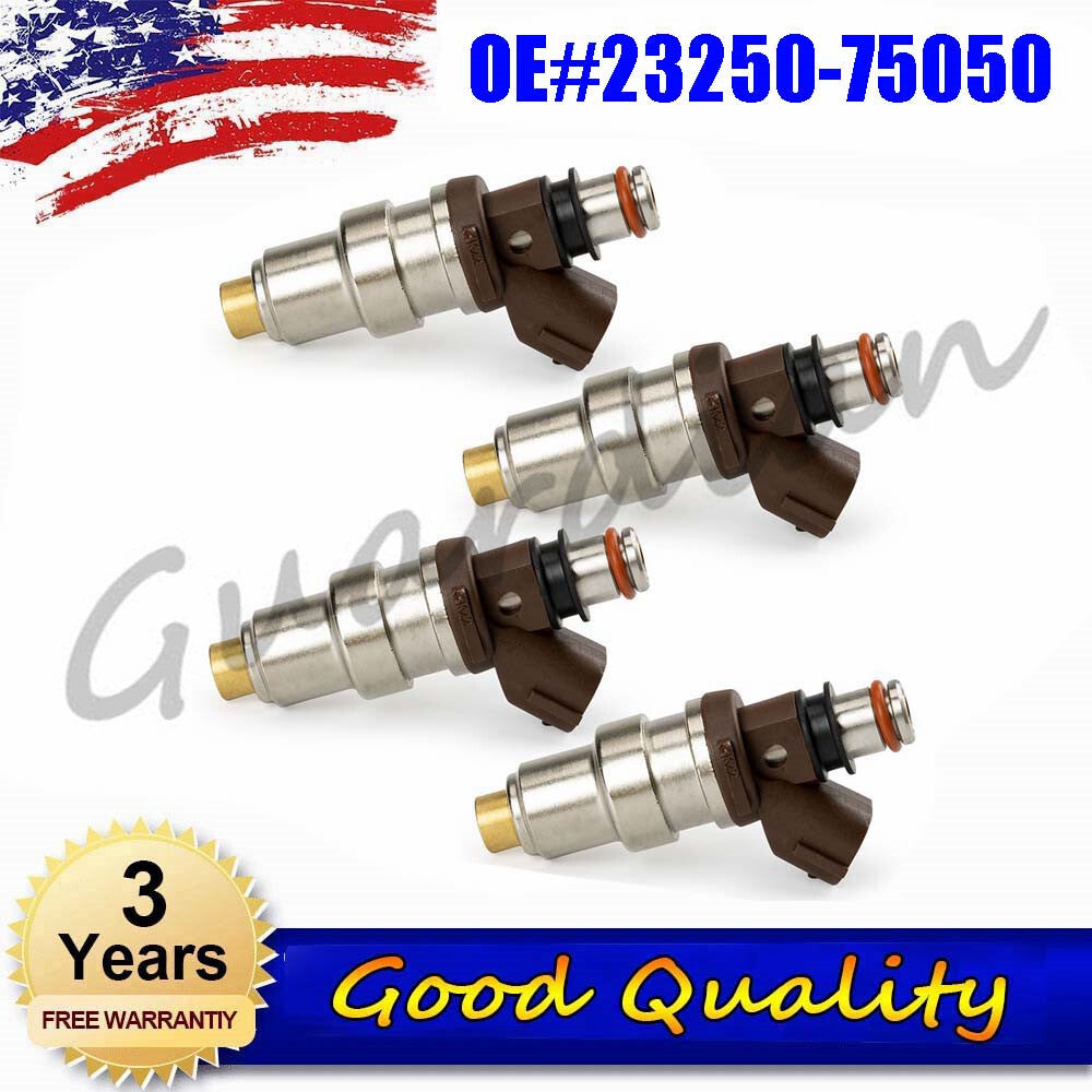 4PCS Fuel Injector 23250-75050 NEW Replacement for TOYOTA 4RUNNER T100 TACOMA
