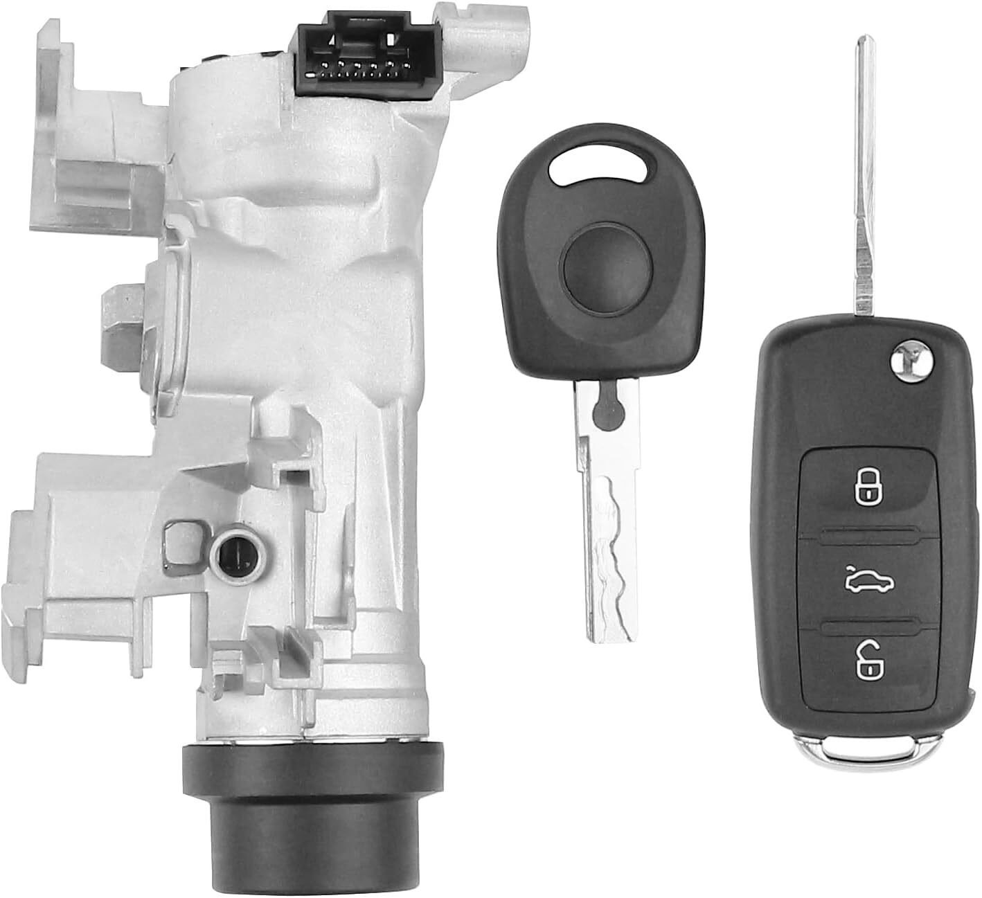 IGNITION switch lock assembly for VW for Jetta 06-18 with remote control key shell. Q