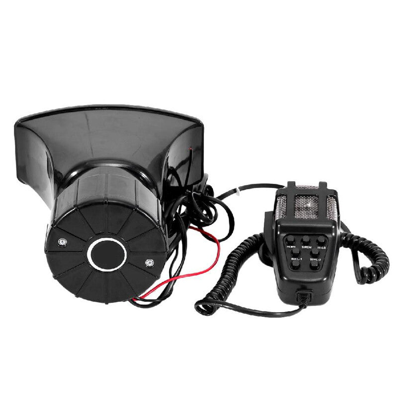 Car 7 Sound Horn 12V 80W with MIC Loud Loudspeaker Microphone Horn