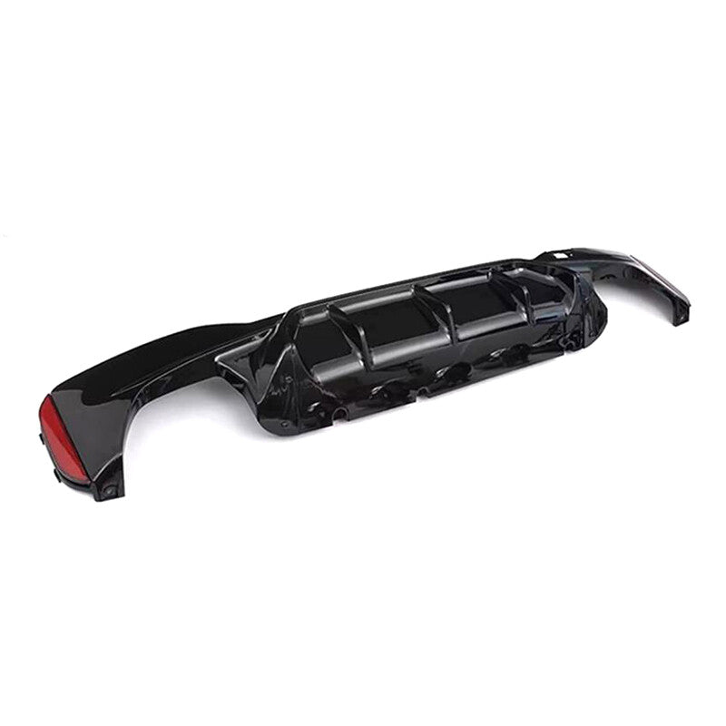 for BMW G30 5 Series 2017-23 M Competition Style Gloss Blk Rear Bumper Diffuser Q
