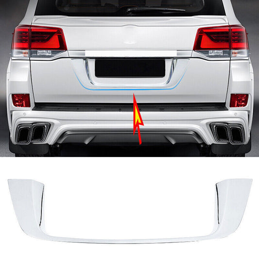 for Toyota for Land Cruiser 2008-21 Chrome Trunk Rear License Plate Frame Cover Trim