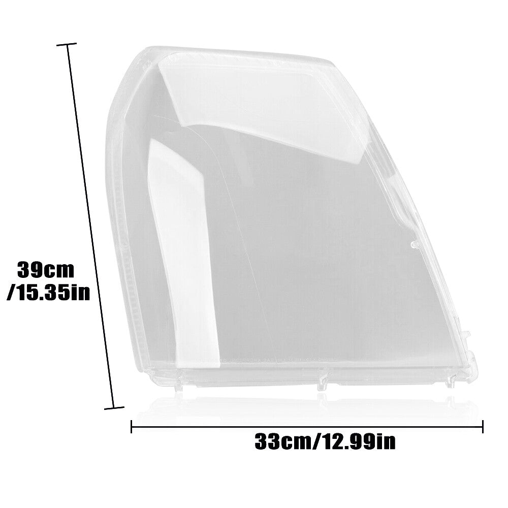 for Cadillac for Escalade 2007-2014 Pair Headlamp Replacement Headlight Lens Cover
