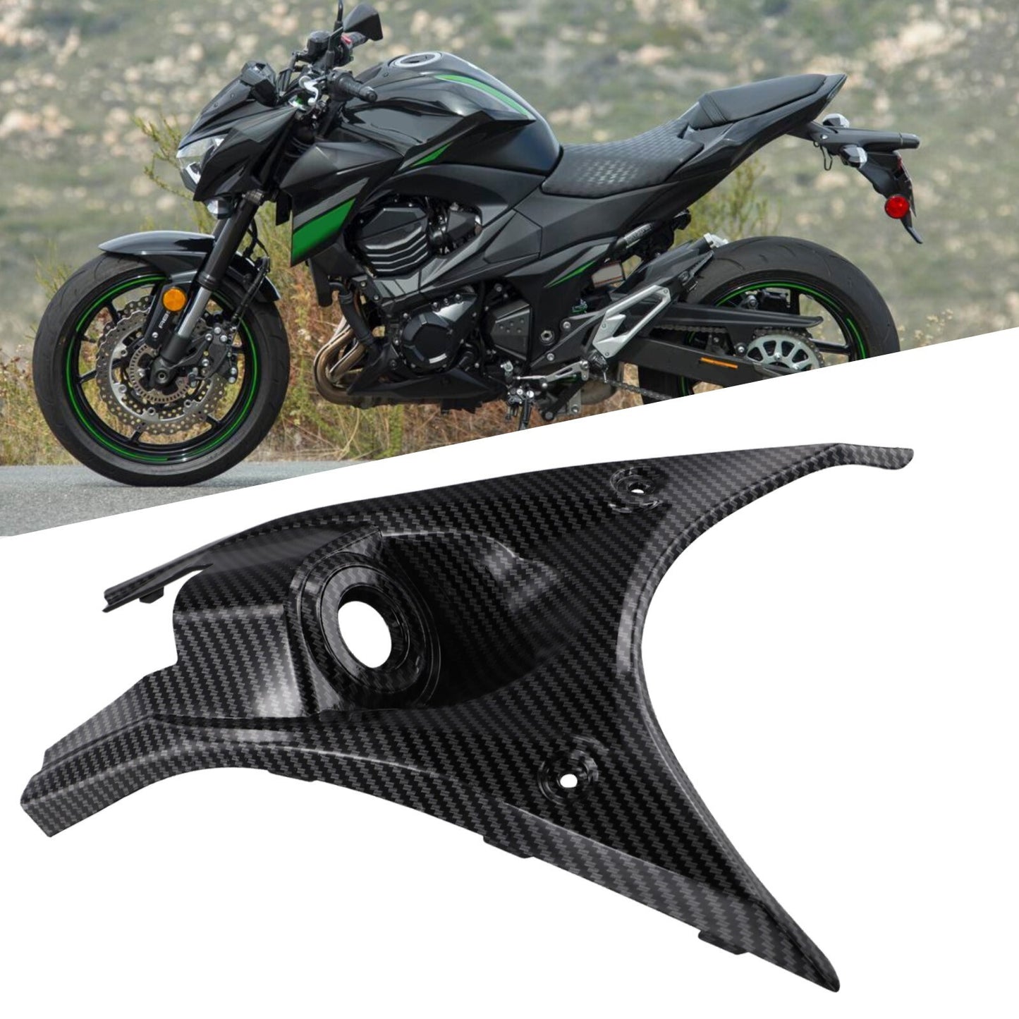 Ignition Key Case Cover Panel Fairing Carbon Fiber For Z800 2013-16