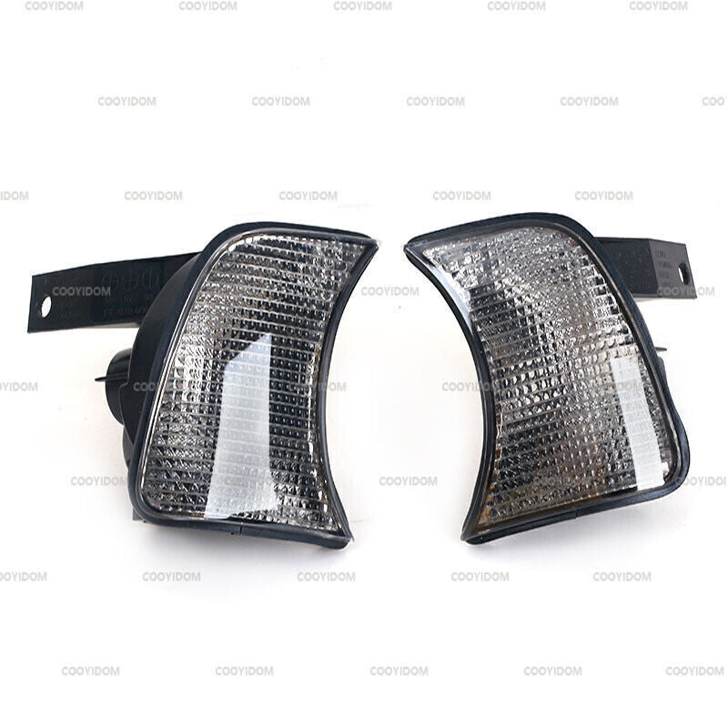 2PC Black Corner Lights Turn Signals light for BMW 5-Series E34 1989-1995