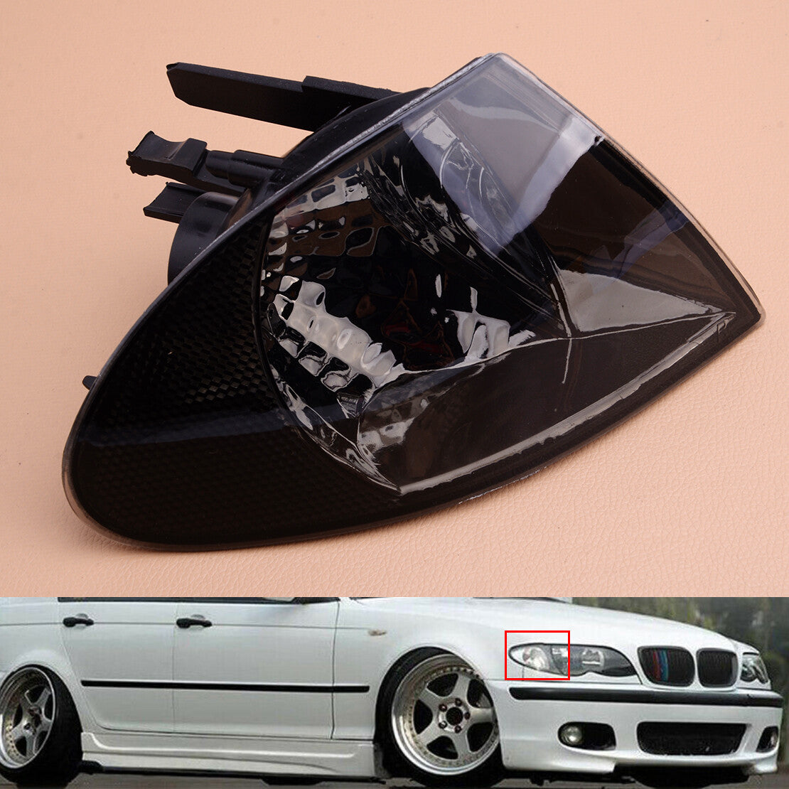 Car Right Smoke Turn Signal Corner Light Fit for 3 E46 Sedan 1999-01 v