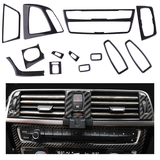 Carbon Fiber Interior Console Dash Panel Sticker Fit for 3 4 F30 New v