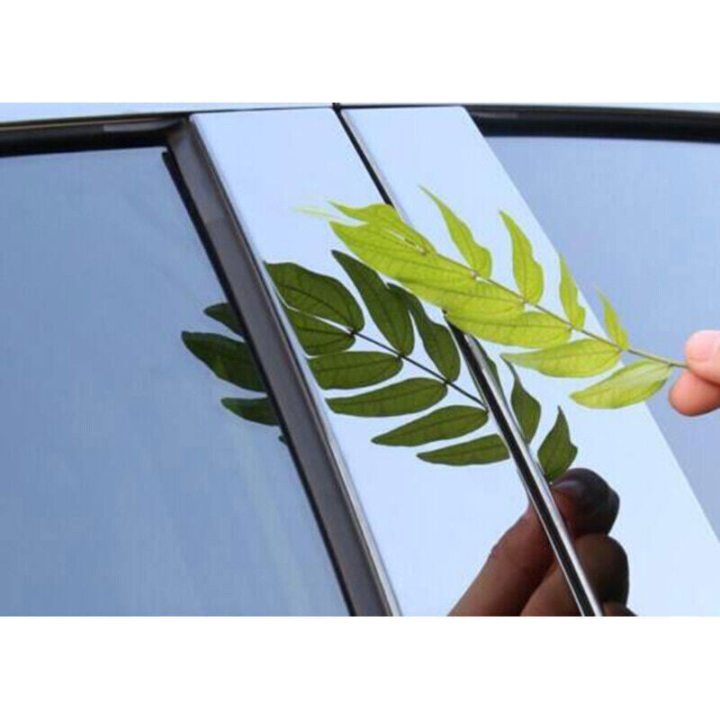 for Toyota BZ4X 23-2024 Chrome Steel Pillar Post Door Mirror Moulding Cover Trim