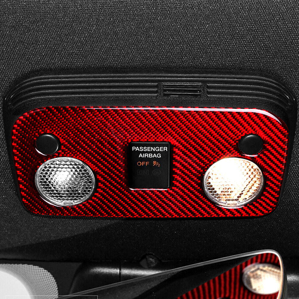 Carbon fiber reading light control panel decorative sticker for Ford for Mustang 15-19